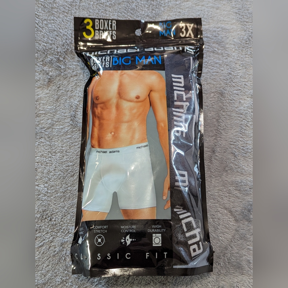 3x men's boxer briefs 3 pack big men's